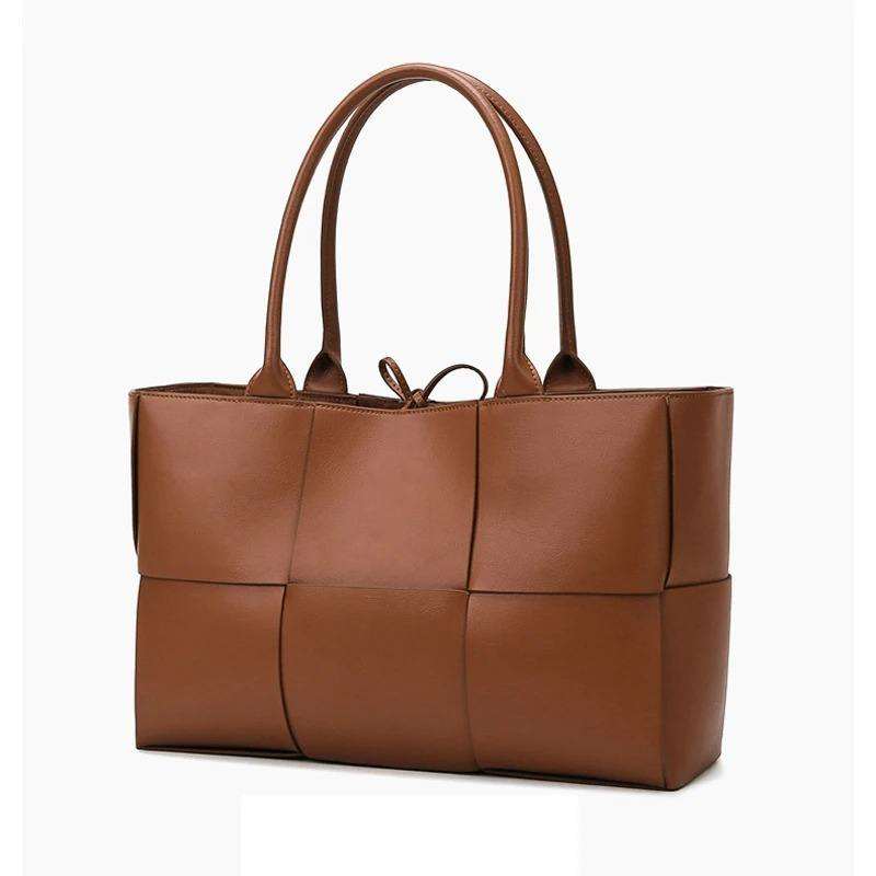 Woven Tote Bag with Removable Canvas Liner