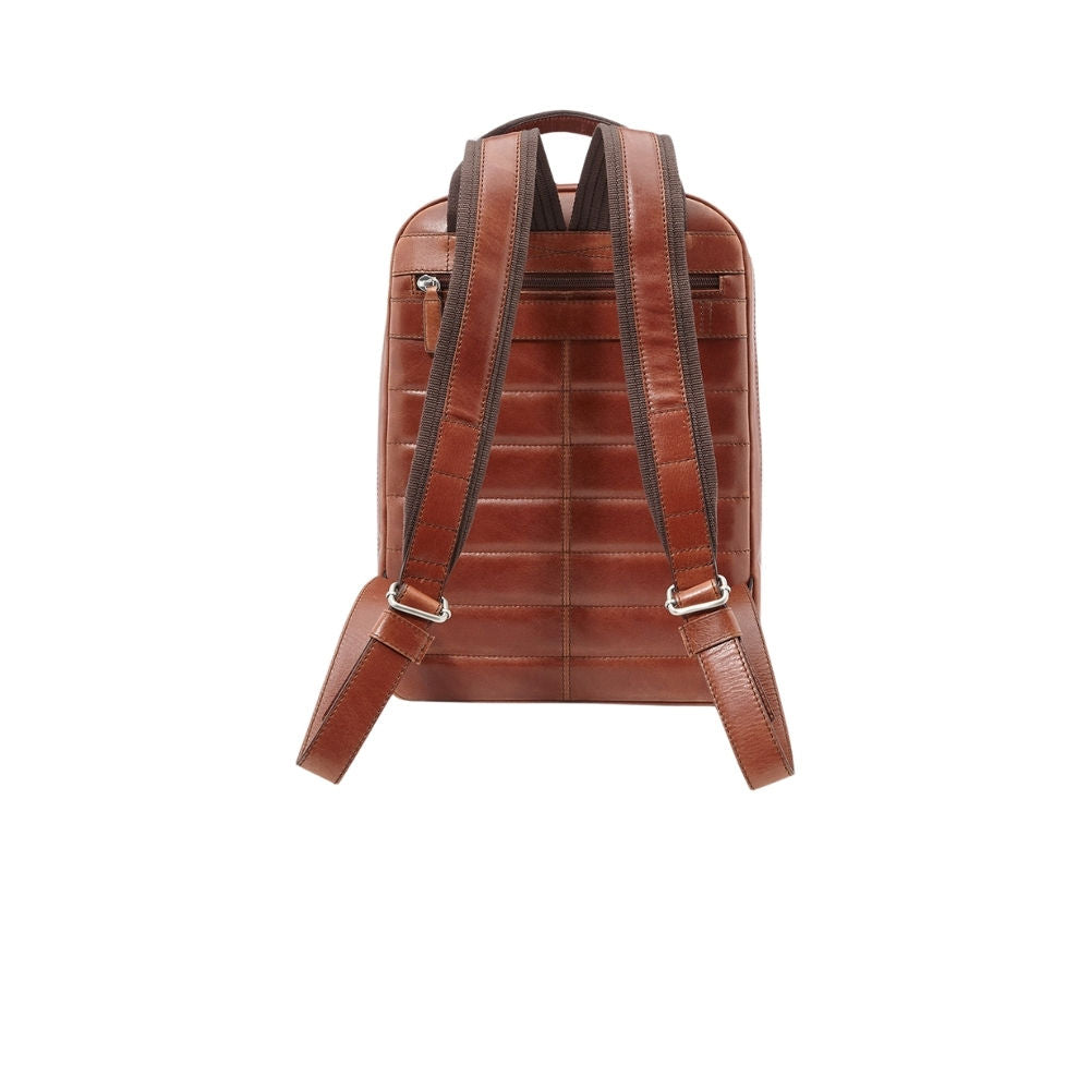 Vintage Brown Leather Laptop Backpack