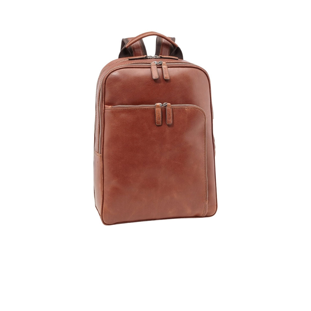 Vintage Brown Leather Laptop Backpack