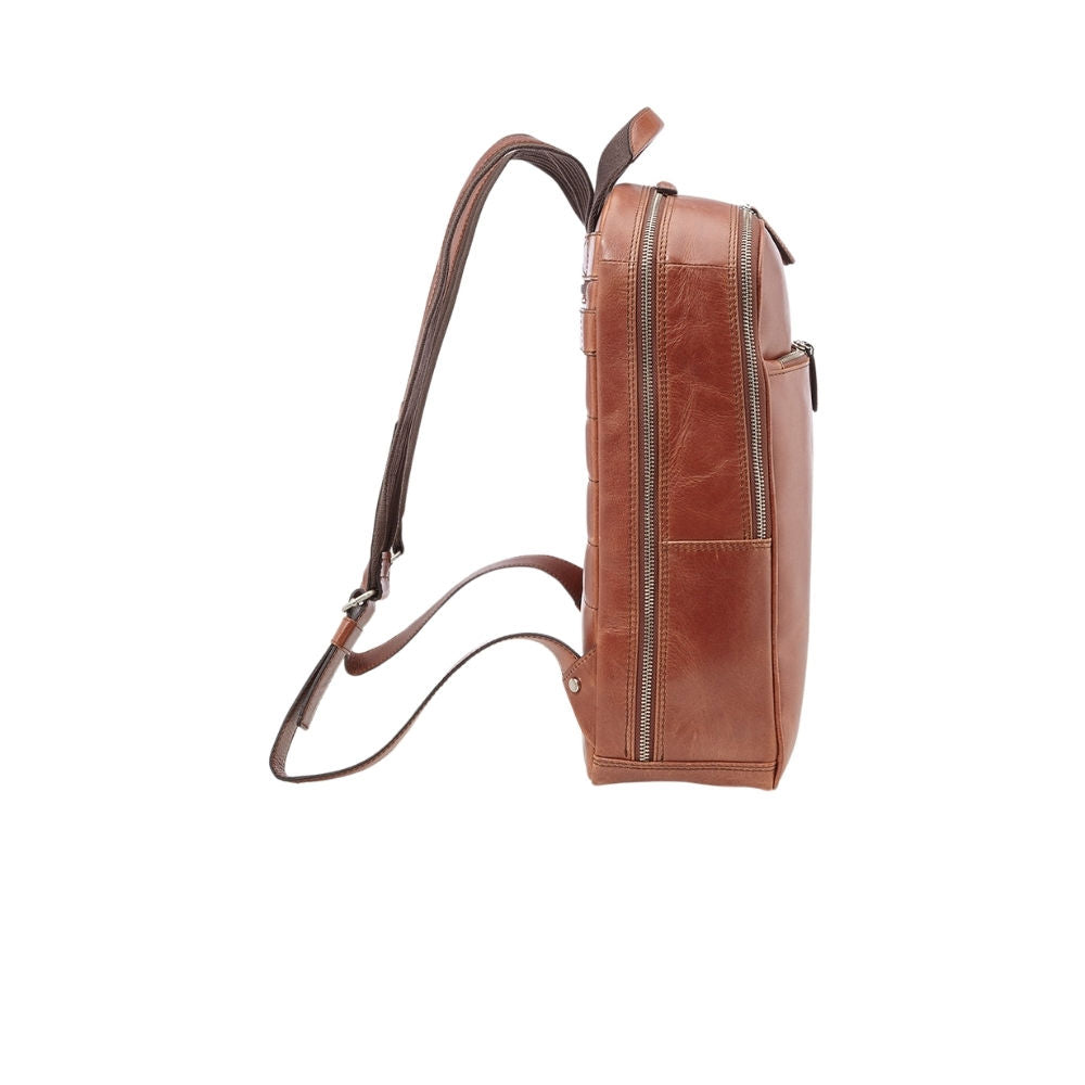 Vintage Brown Leather Laptop Backpack