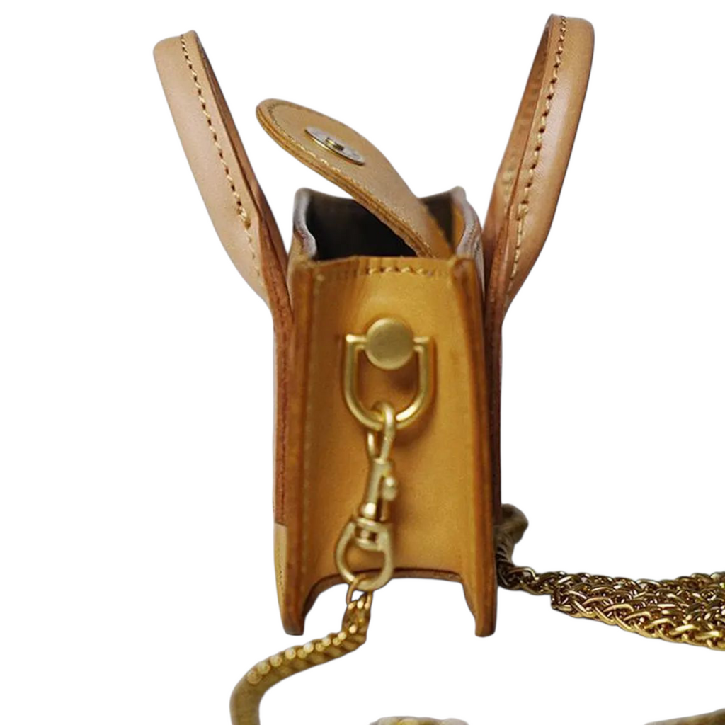Mini Yellow Two-Tone Tote Crossbody Bag with Chain Strap
