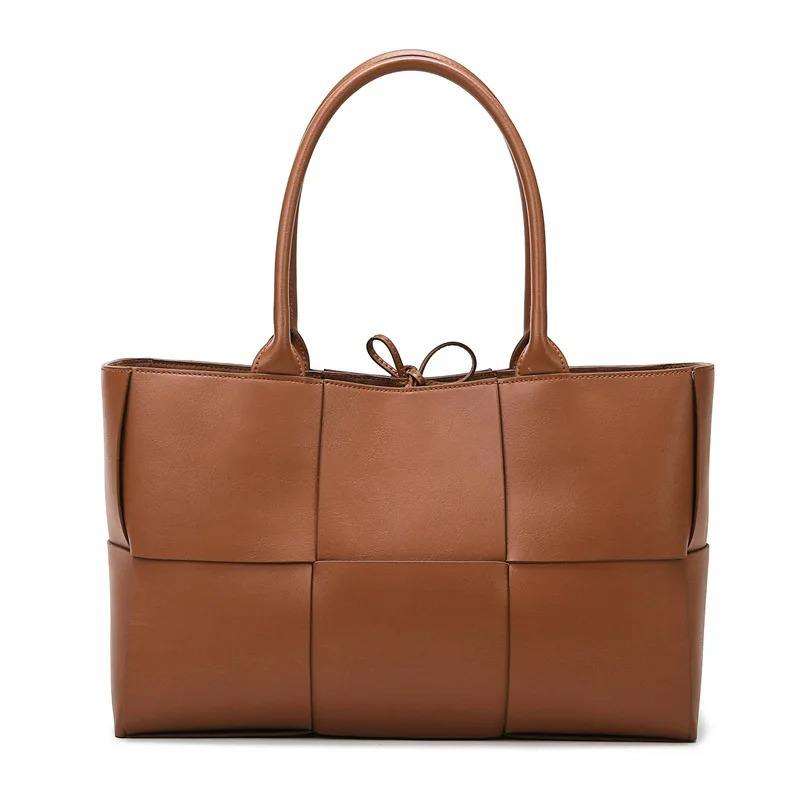 Woven Tote Bag with Removable Canvas Liner