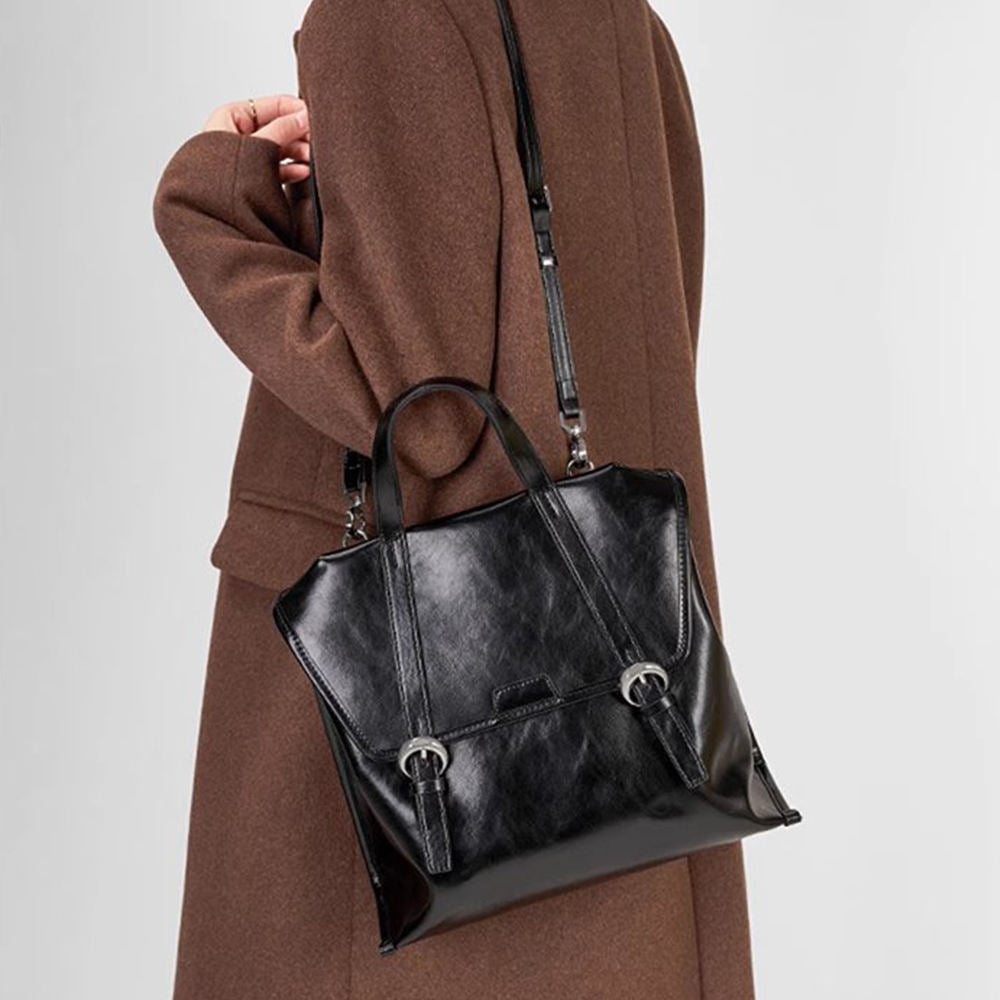 Convertible Vintage Leather Backpack