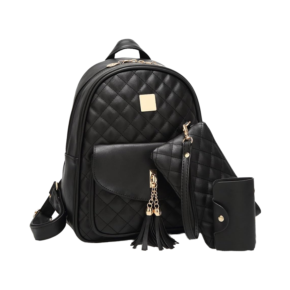 Quilted Mini Backpack 3-Piece Set