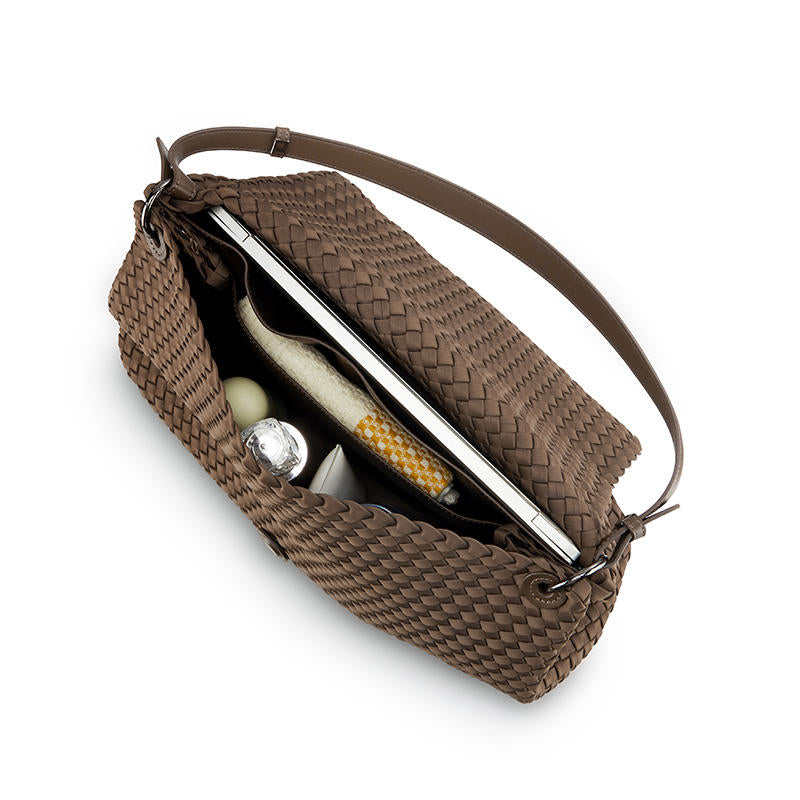 Woven Neoprene Hobo Handbag