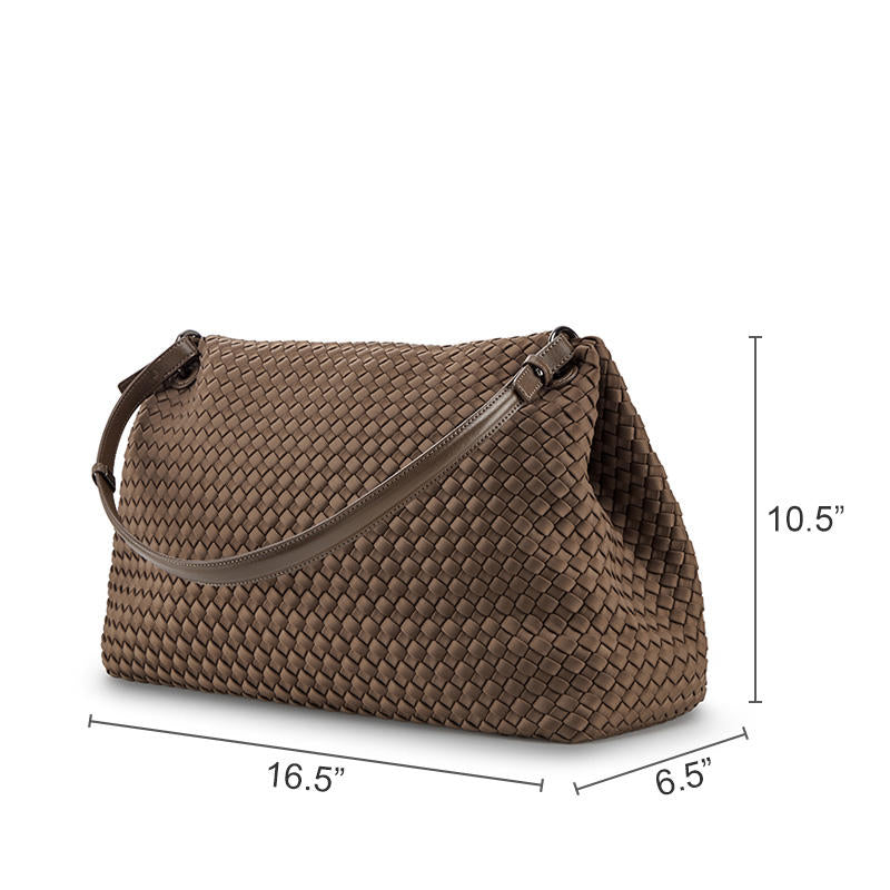 Woven Neoprene Hobo Handbag