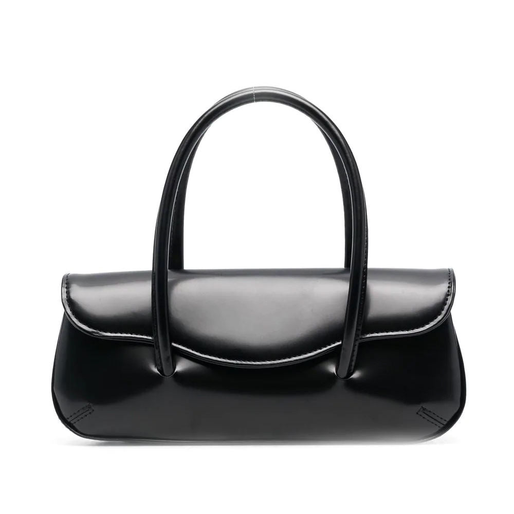 Sleek Black Top-Handle Handbag