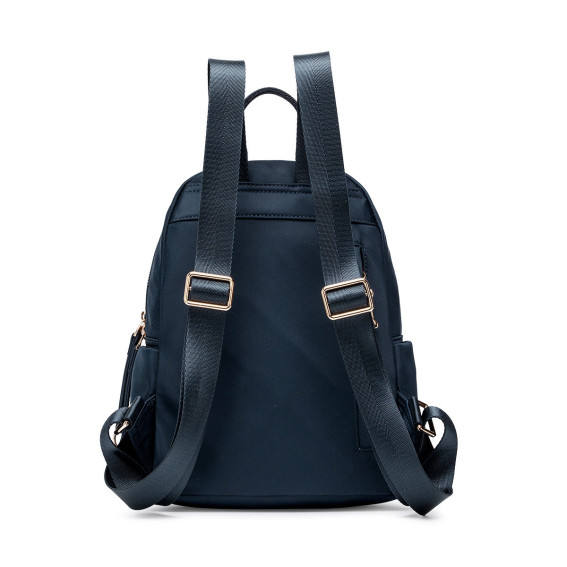 Waterproof Nylon Travel Backpack with Gold Accents