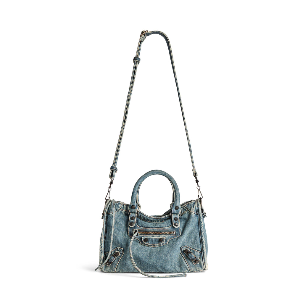 Vintage Washed Denim Multi-Way Handbag