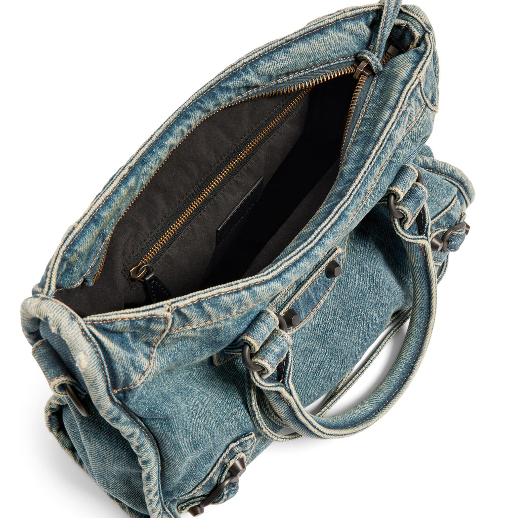 Vintage Washed Denim Multi-Way Handbag