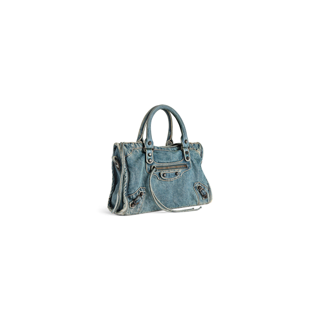 Vintage Washed Denim Multi-Way Handbag