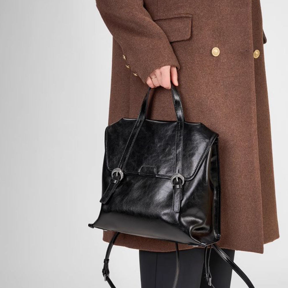 Convertible Vintage Leather Backpack