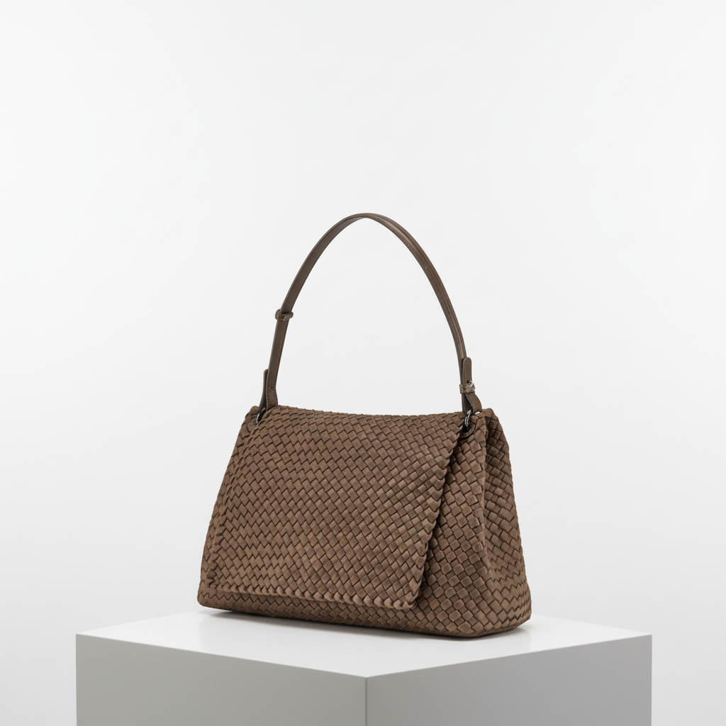 Woven Neoprene Hobo Handbag