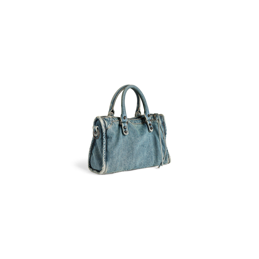 Vintage Washed Denim Multi-Way Handbag