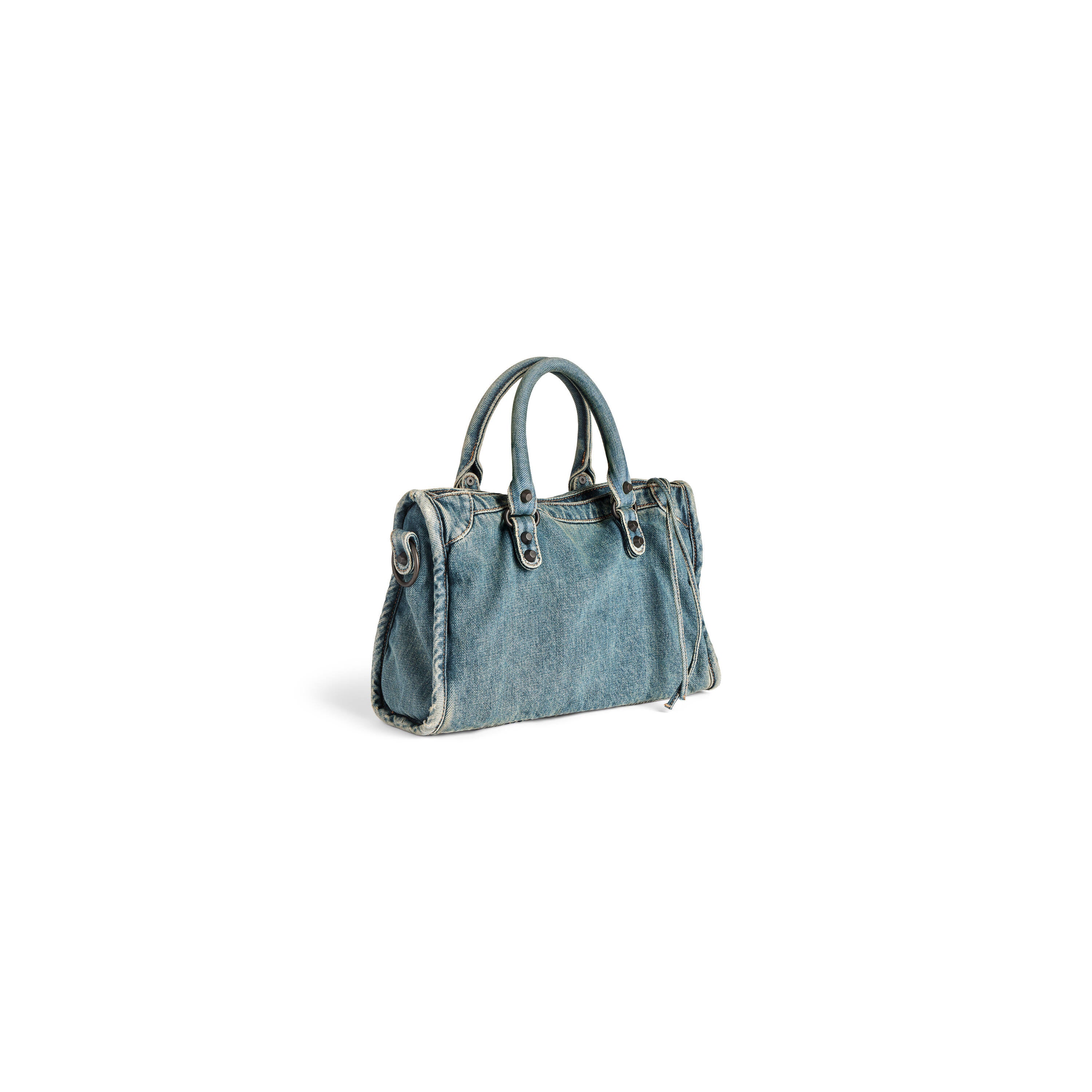 Vintage Washed Denim Multi-Way Handbag